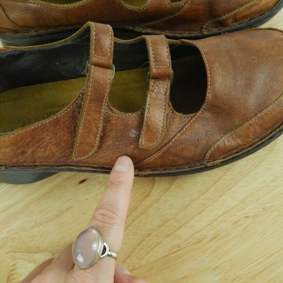 Naot Size 41 10 10.5 Maryjane Shoe Brown Leather Straps Comfort Boho - Picture 4 of 12